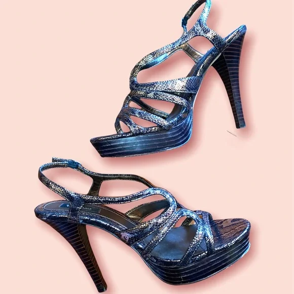 White house black market karley python heels sz 10 - Picture 3 of 5